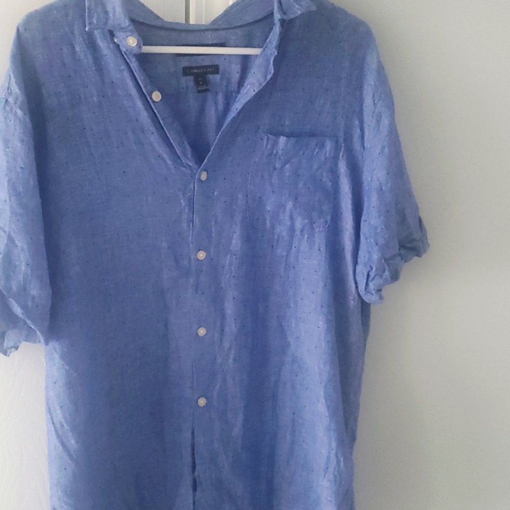 Men's linen  button up size large from. Banana Republic